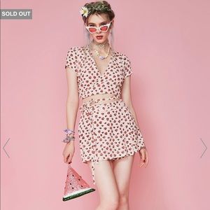 sugar thrillz strawberry wrap skort